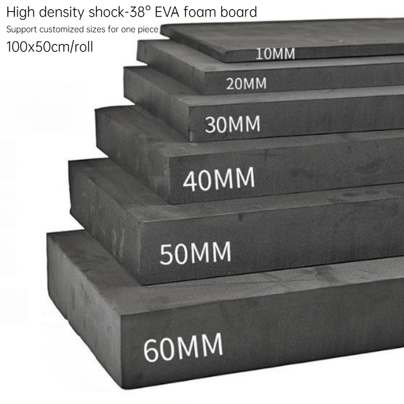 Cosplay Prop Foam Board - 100×50cm 38° Black EVA Foam Sheet