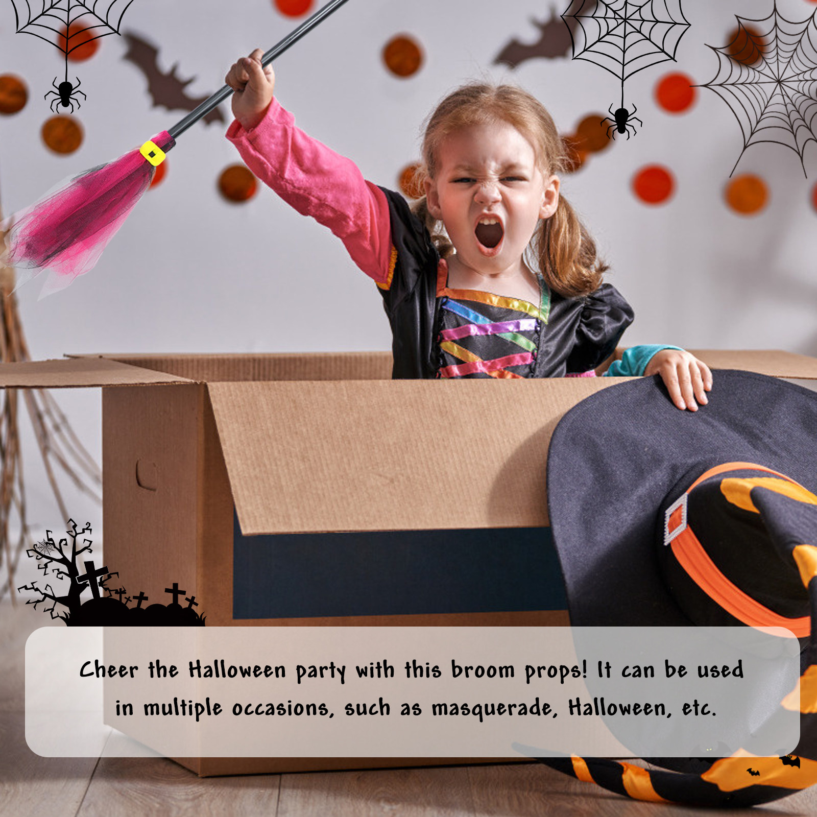 Halloween witch broom props fo - Easy Cosplay Prop ulasan dan harga