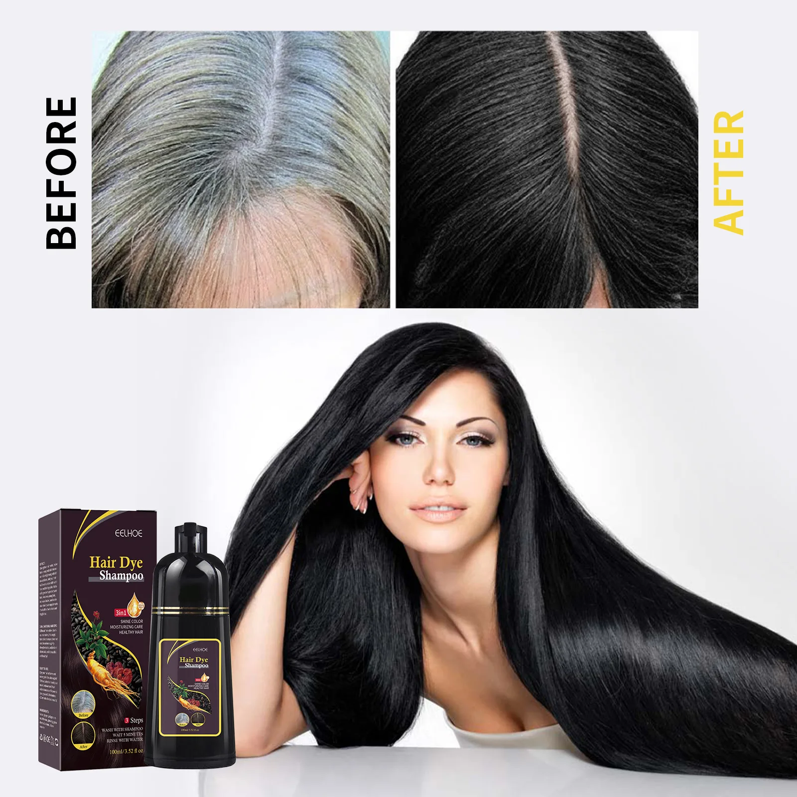 100ML Magic Natural Herbal Hai - Hair Spray Color ulasan dan harga