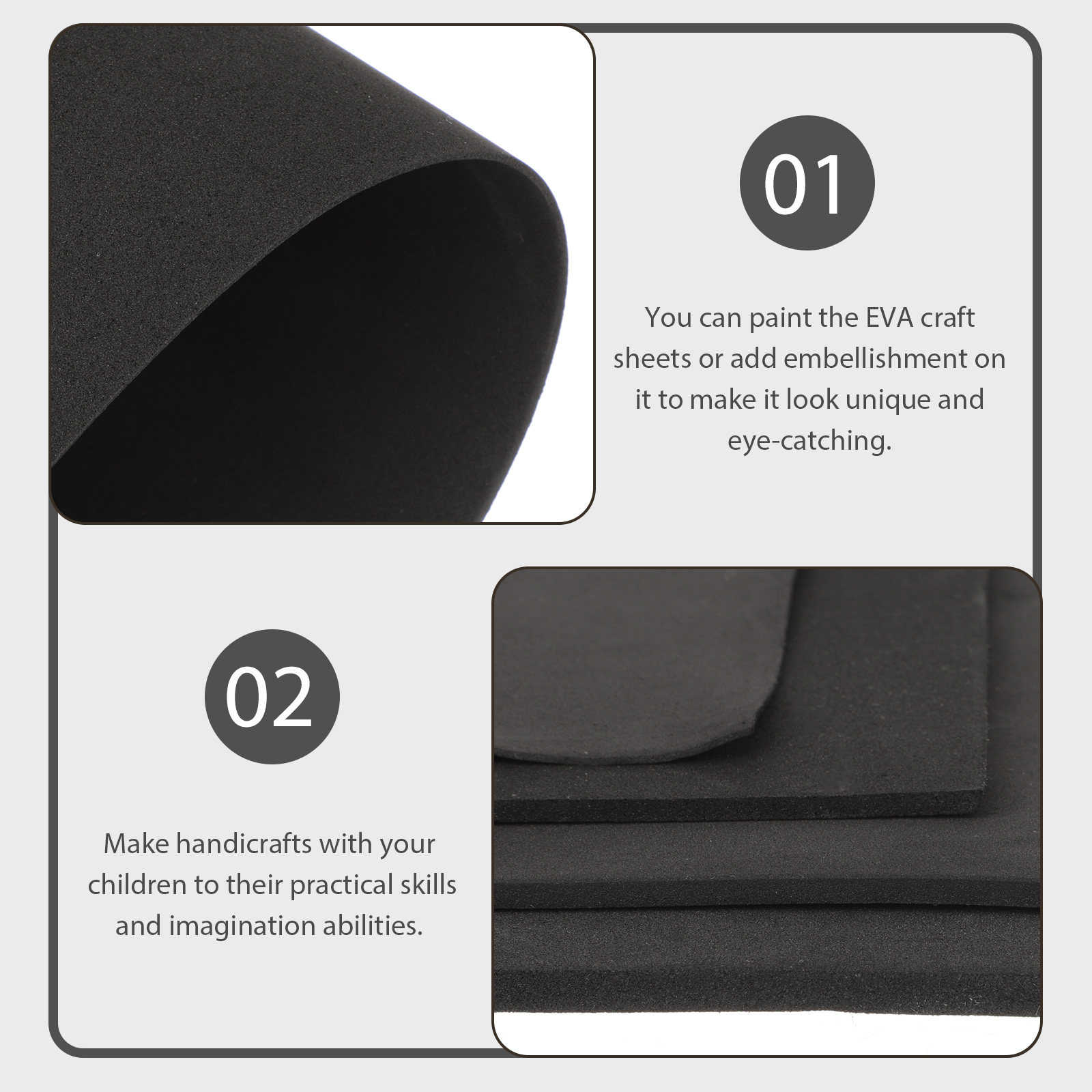 4Pcs Eva Foam Board Sheets DIY - Cosplay Prop Foam Board ulasan dan harga