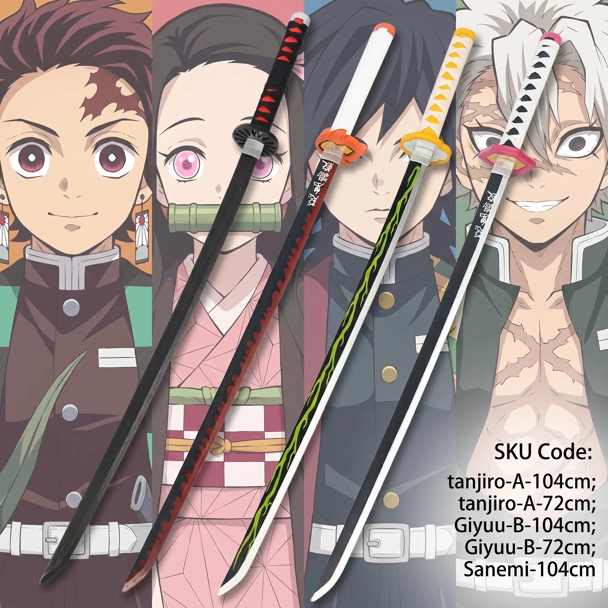 72 104cm Demon Slayer Katana T - Cosplay Prop Dagger ulasan dan harga